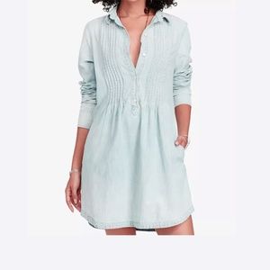 Denim & Supply Ralph Lauren Chambray Pleated Tunic Dress Shirt XS/TP